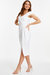 Jacquard Midi Bardot Wrap Dress