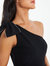 One-Shoulder Bow Detail Maxi Dress