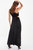 One-Shoulder Cut Out Waist Pleated Maxi Dress