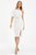 One-Shoulder Midi Dress with Diamante Buckle - White