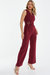 Palazzo Jumpsuit With Embellished Buckle