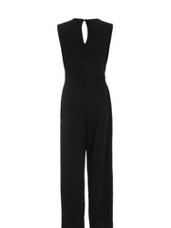 Palazzo Jumpsuit With Embellished Buckle