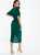 Plisse Ruched Midi Dress - Green