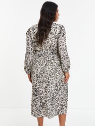 Plus Size Animal Print Midi Dress