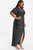 Plus Size Sequin Wrap Batwing Maxi Dress