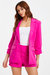 Ruched Sleeve Tailored Blazer