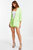 Ruched Sleeve Tailored Blazer - Lime Green