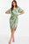 Satin Ruched Wrap Midi Dress