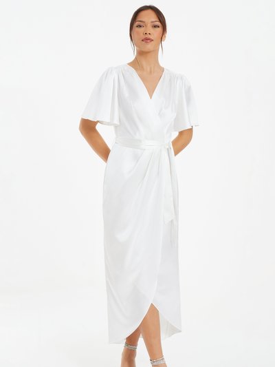 Quiz Satin Wrap Midi Dress product
