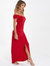 Scuba Crepe Bardot Maxi Dress