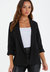 Scuba Crepe Blazer With Gold Buttons - Black