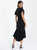 Scuba Crepe Frill Hem Wrap Dress