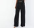 Scuba Crepe Pant With Gold Buckle - Black