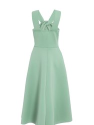 Scuba Halter Neck Skater Midi Dress