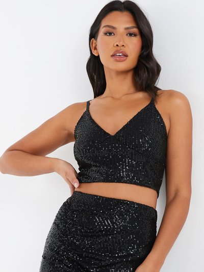 Quiz Sequin Crop Top product