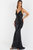 Sequin Cross Back Evening Dress