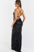 Sequin Cross Back Evening Dress