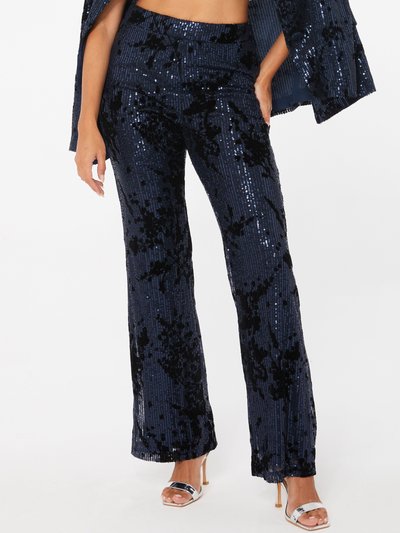 Quiz Sequin Flock High-Waist Flared Trousers product