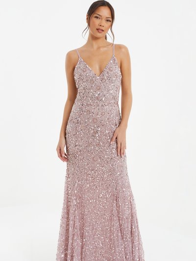 Quiz Sequin Strappy Evening Dress product