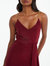 Slinky Chain Strap Wrap Dress - RED