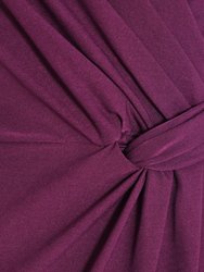 Slinky Knot Detail Midi Wrap Dress