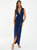 Slinky Knot Front Maxi Dress - Blue