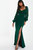 Sweetheart Neckline Split Leg Maxi Dress - Green