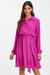 Textured Jersey Shirt Dress - Purple