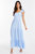 Textured Jersey Tiered Maxi Dress - Blue