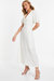 Textured Woven Knot Front Midaxi Dress