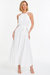 Tiered Halter Neck Maxi Dress - White