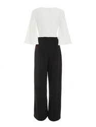 Two Toned Scuba Crepe Jumpsuit