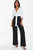 Two Toned Scuba Crepe Jumpsuit - Black