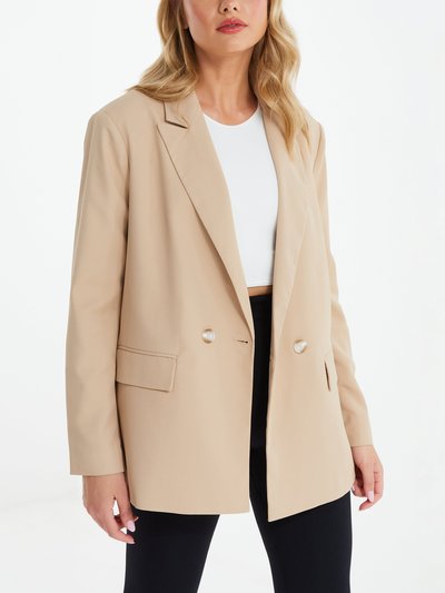 Quiz Woven Oversized Double-Breasted Tailored Blazer product