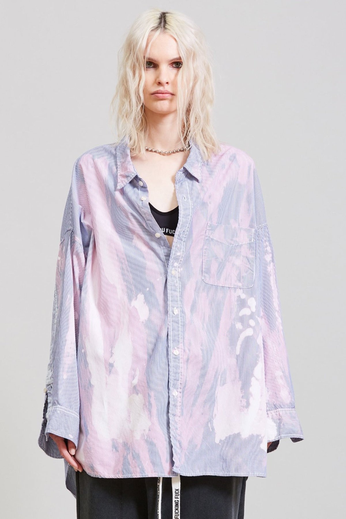 R13 Bleached Bleached Drop Neck Shirt Verishop