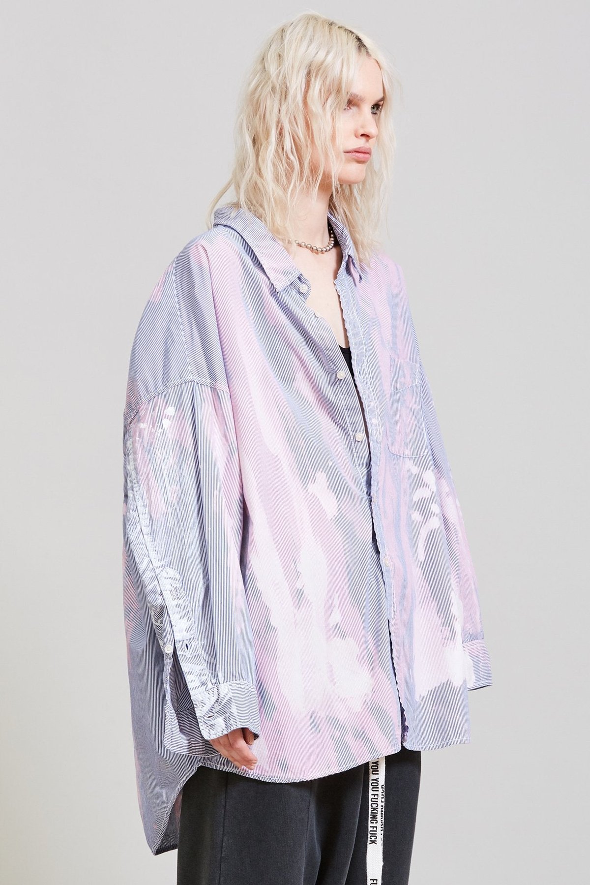 R13 Bleached Bleached Drop Neck Shirt Verishop