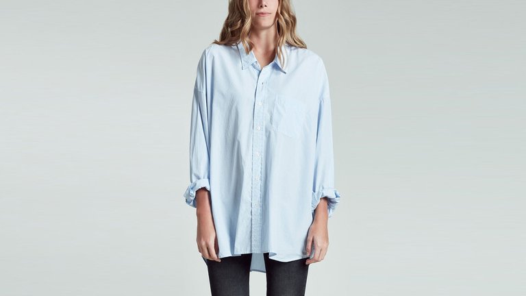 Drop Neck Oxford Shirt