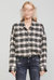 Gathered Hem Workshirt - Black-Beige Plaid