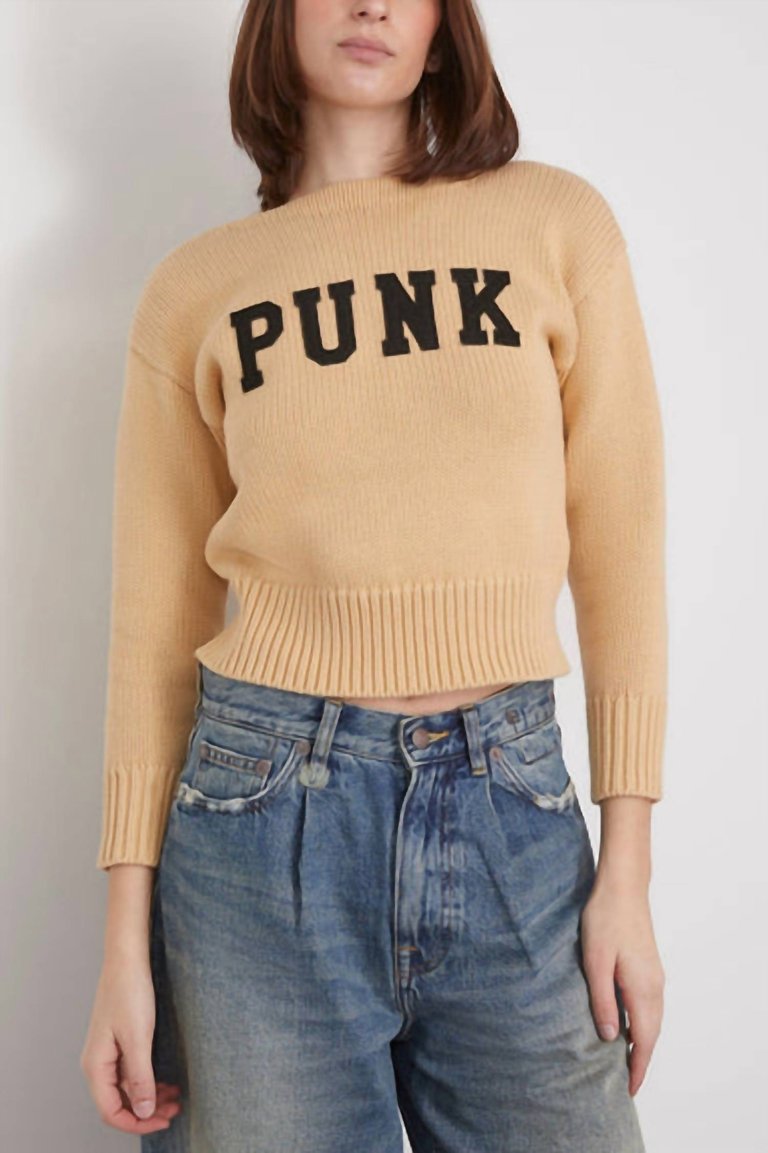 Punk Cotton Sweater - Beige