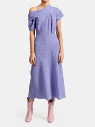 Pout Off-Shoulder Dress - Blue