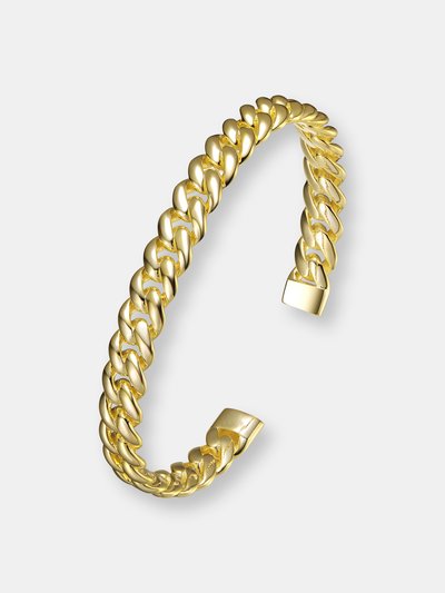 Rachel Glauber 14k Gold colored Chain Cuff Bracelet product