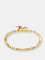 14k Gold colored Cubic Zirconia Chain Bracelet