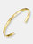 14k Gold colored Cubic Zirconia Cuff Bracelet - Gold