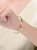14k Gold colored Cubic Zirconia Cuff Bracelet