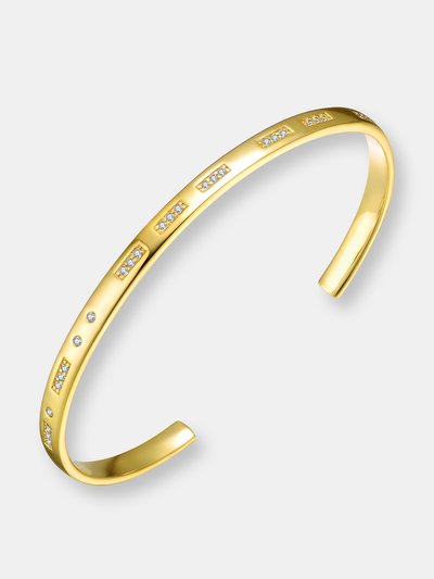 Rachel Glauber 14k Gold colored Cubic Zirconia Cuff Bracelet product