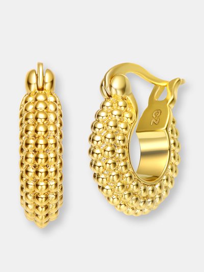 Rachel Glauber 14k Gold Plated Bead Hoop product