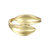 14k Gold Plated Bypass Petal Wave Ring