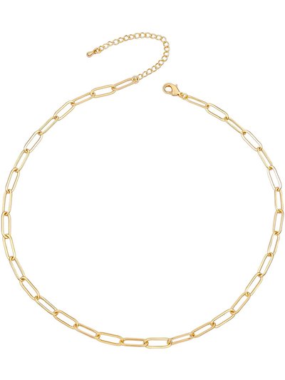 Rachel Glauber 14k Gold Plated Cable Link Chain Adjustable Necklace product