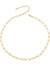 14k Gold Plated Cable Link Chain Adjustable Necklace - Gold