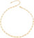 14k Gold Plated Cable Link Chain Adjustable Necklace - Gold